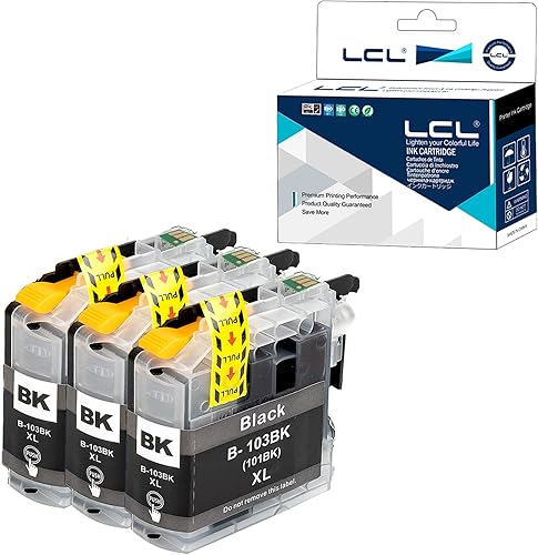 LCL LC103BK - Cartucho de tinta de repuesto para Brother LC103XL LC103 XL LC103BK XL LC101 LC101XL para MFC-J870DW MFC-J475DW MFC-J6920DW disponible en Yaxa Colombia