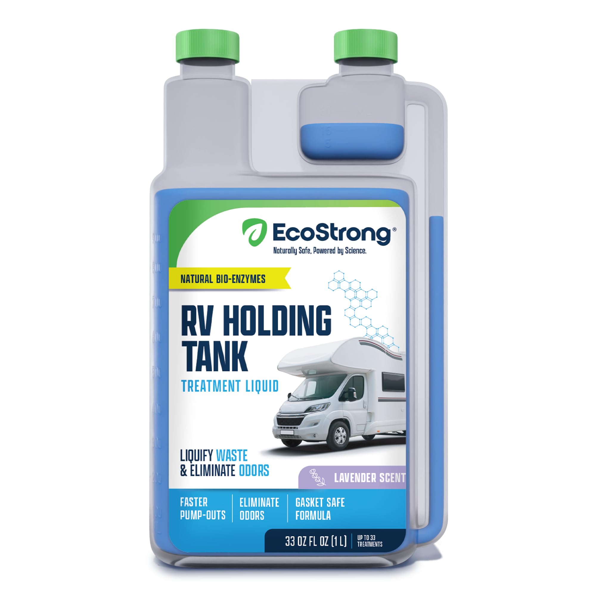 Eco Strong RV Toilet Treatment | RV Black Tank Treatment | RV Holding Tank Digestor, Odor Eliminator, and Cleaner | Perfect for Campers, RVs, Boats, 33 Treatments, Lavender-image-6
