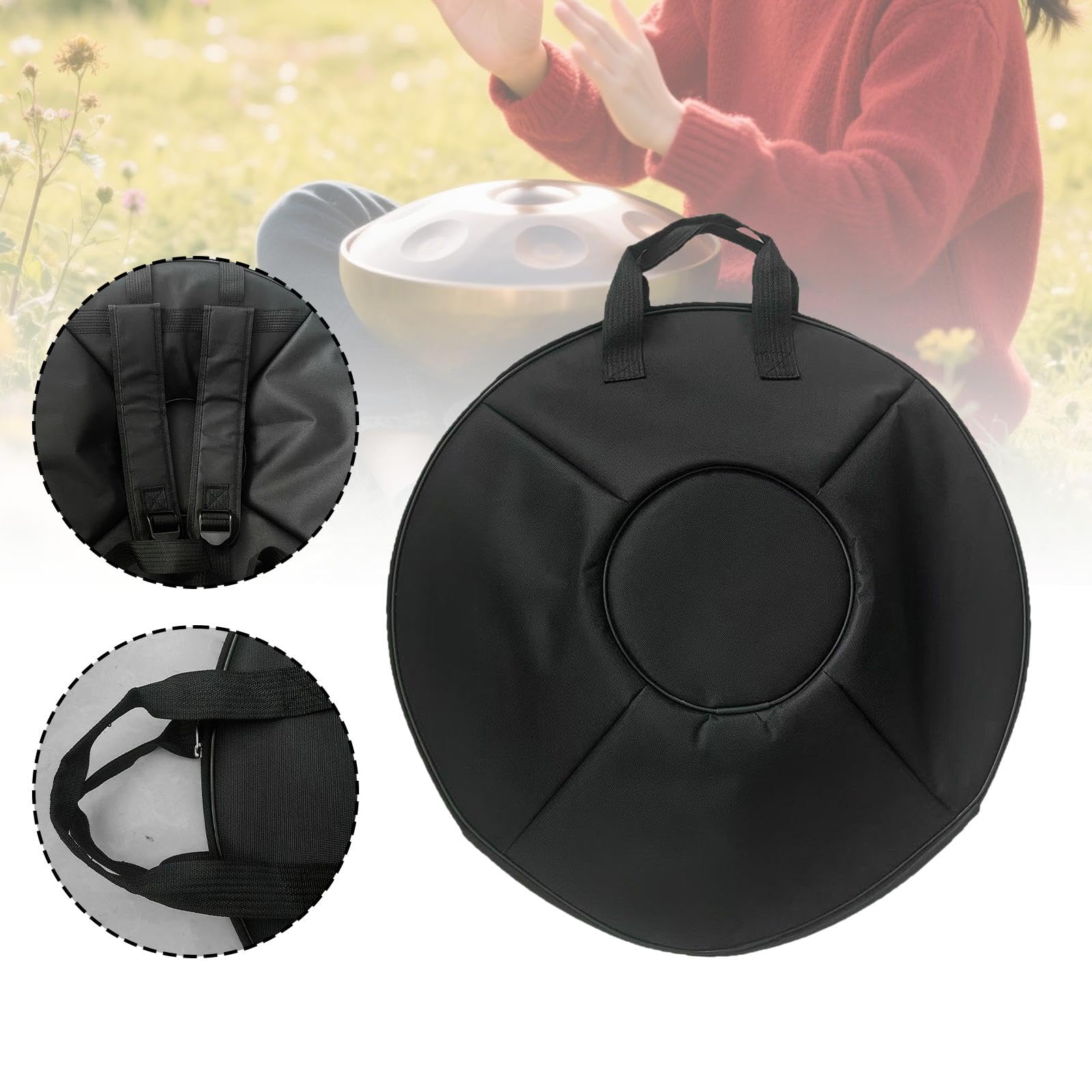 Borsa per Handpan, Custodia per Handpan, Protettiva, Portatile, 22 Pollici, Antigraffio, Antiurto, Protettiva, Zaino, Borsa