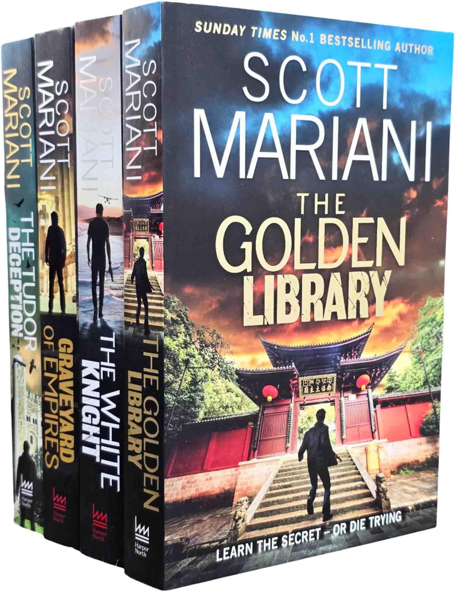 Ben Hope Thriller Series 4 Books Collection Set: Book 26-29 (Graveyard of Empires, The White Knight, The Tudor Deception & The Golden Library)