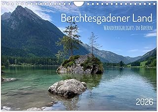 Berchtesgadener Land - Hiking Highlights in Bavaria, US-Version (Wall Calendar 2026 DIN A4 Landscape), CALVENDO 12 Month Wall Calendar