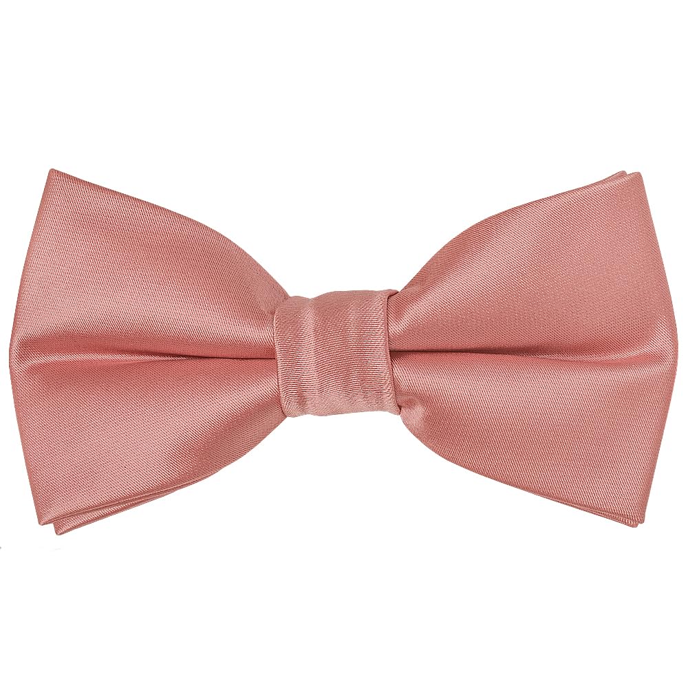 Ties R Us Boys Rose Gold Pre Tied Satin Bow Tie Age 8-11