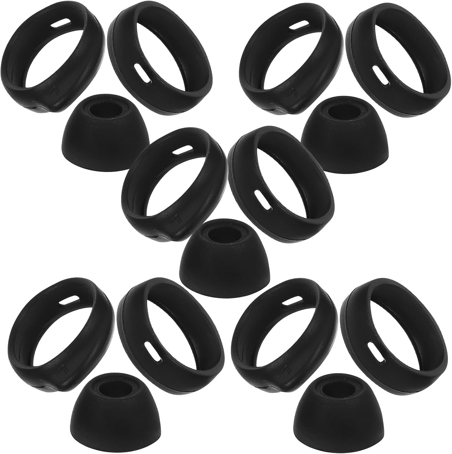 Kisangel 16pcs Earphone Protective Plugs Compatible with Earbuds Lightweight Headset Covers Earphone Accessories for Secure Fit and Easy Carry (Black)
