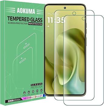 AOKUMA Tempered Glass for Motorola Moto G86 5G Screen Protector, [2 Pack] Premium Quality Guard Film, Case Friendly, Shatterproof, Shockproof, Scratchproof, Oilproof