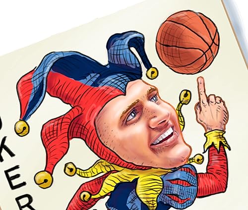 Miniatura 2 de The Joker - Nikola Jokic Nuggets Illustration Matted, Quality Wood Framed and Signed