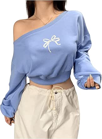 DKNY Damen Off Shoulder Pullover - Trendiger Sweater Für Casual Looks