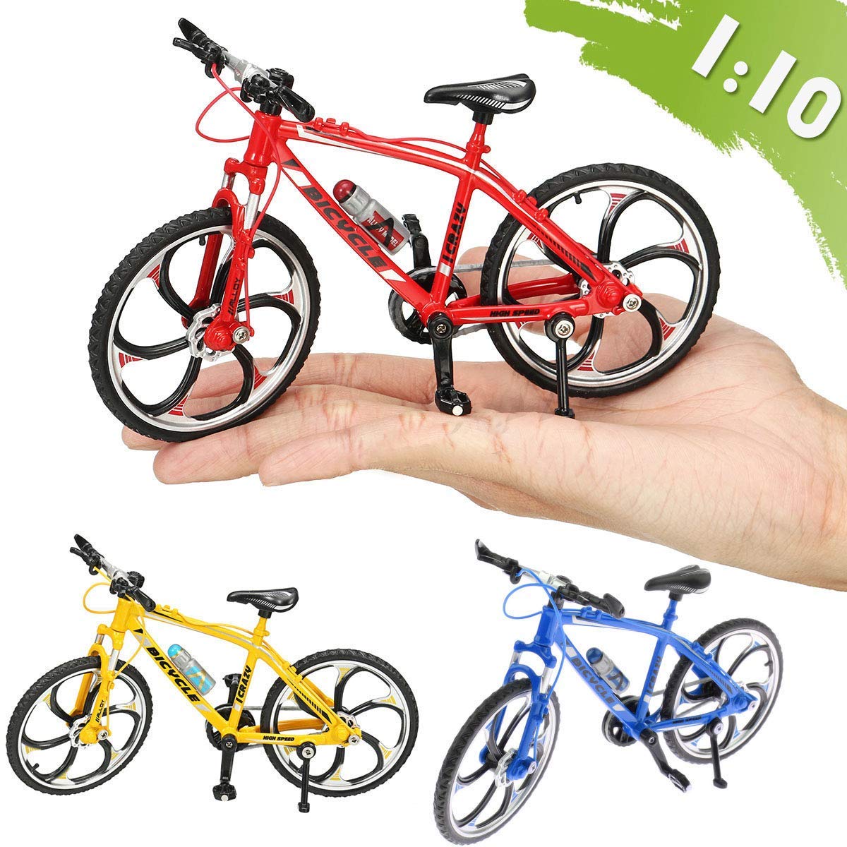 Bestie toys Cycle Toy Alloy Finger Mountain Bike Mini Bicycle Model Cool Boy Toy Decoration Crafts For Home, Multicolor