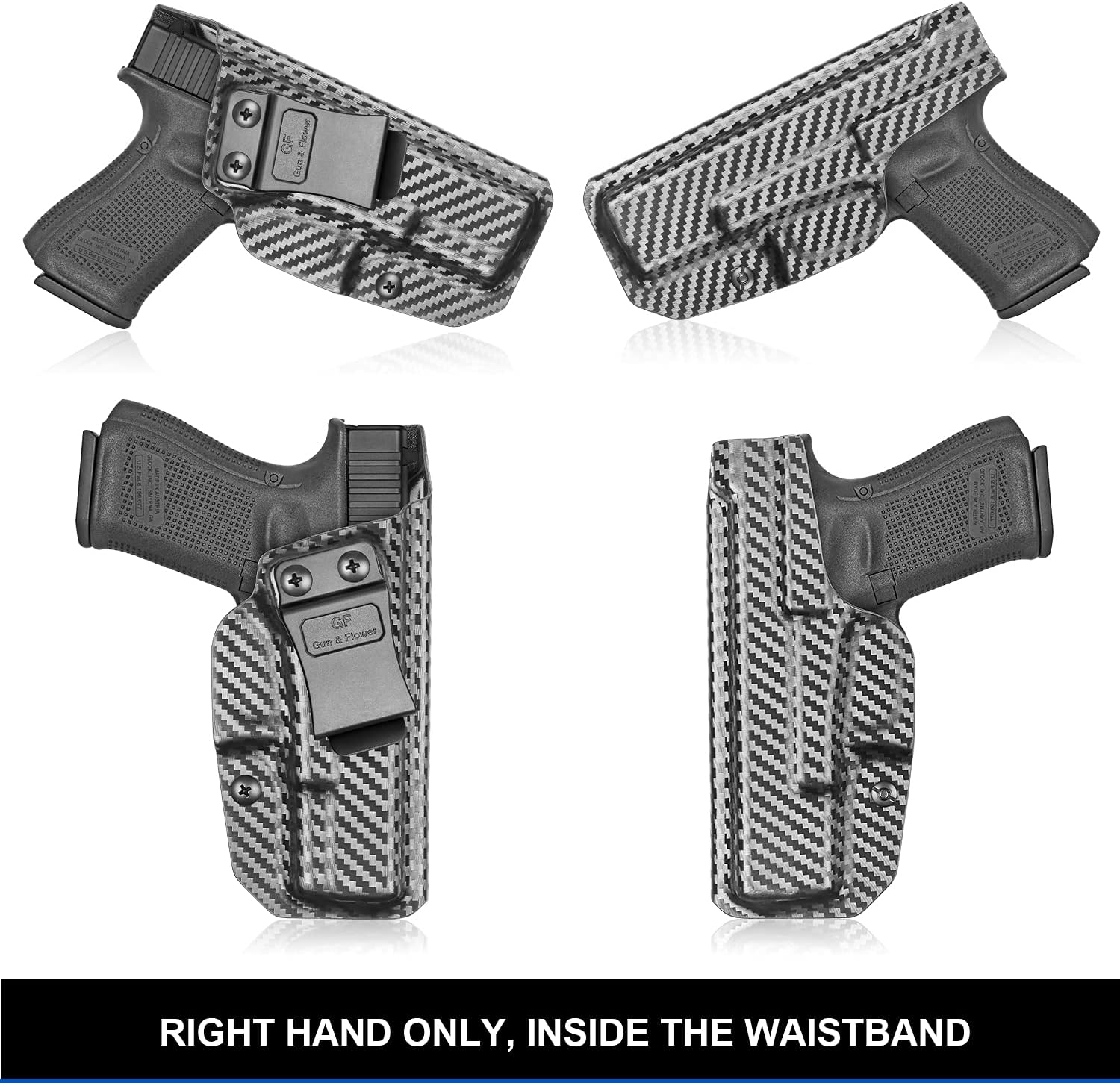 G19 Holster - Compatible with Glock 19 / 19X Gen 3 4 5 6 & Glock 23/32 Gen 3 4 & Glock 44/45 & MOS, Adj.Retention & Cant, 9mm Holster, Available in IWB/OWB & Right- /Left-Hand & Kydex & Polymer & Claw