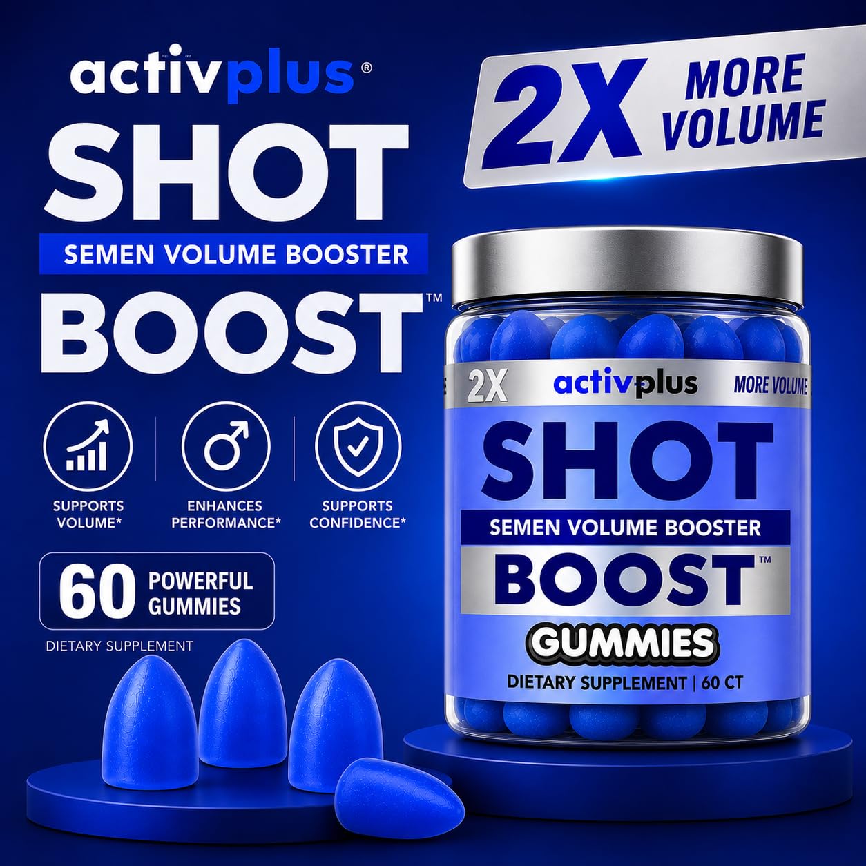Semen Volume Booster Male Fertility Supplement | 3-in-1 Volume Increaser for Men | Sugar Free Gummies 60 ct — Amazon image 4