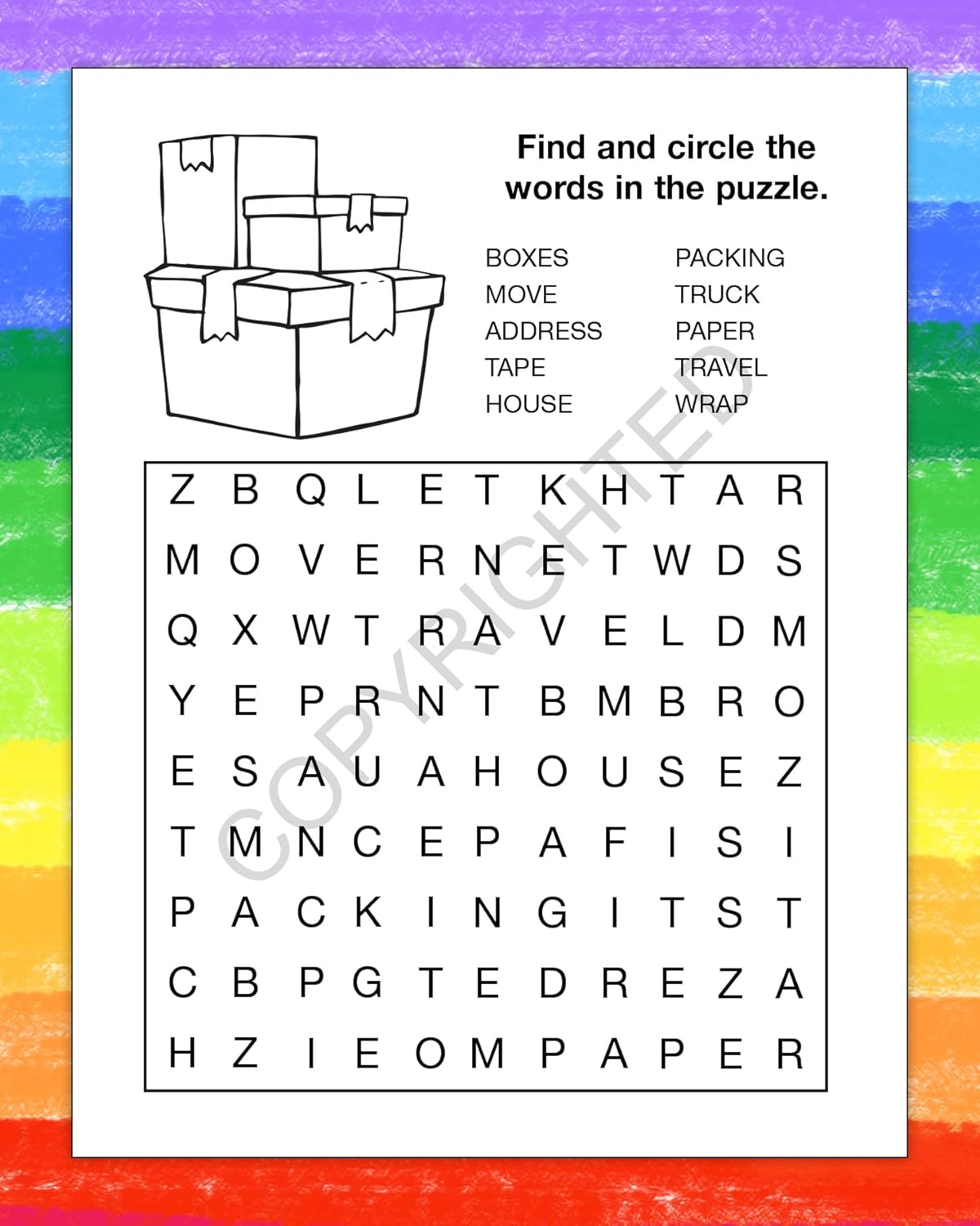 ZOCO – When I Move – New House Coloring Books (25 Bulk Pack, With Crayons) – Realtor Handouts for Kids – Real Estate Marketing Materials