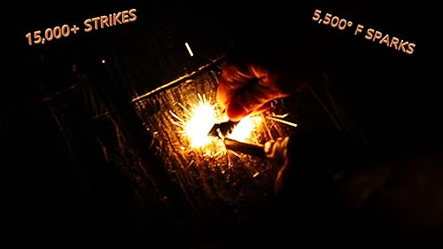 Miniatura 7 de Limitless Outdoors | Varilla de ferro | Arrancador de fuego | Acero al fuego de 1/2 pulgada de grosor con mango de madera hecho a mano |