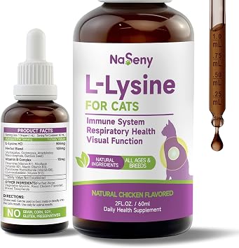 Lysine for Cats, Immune Support, Respiratory & Eye Health - Chicken Flavor