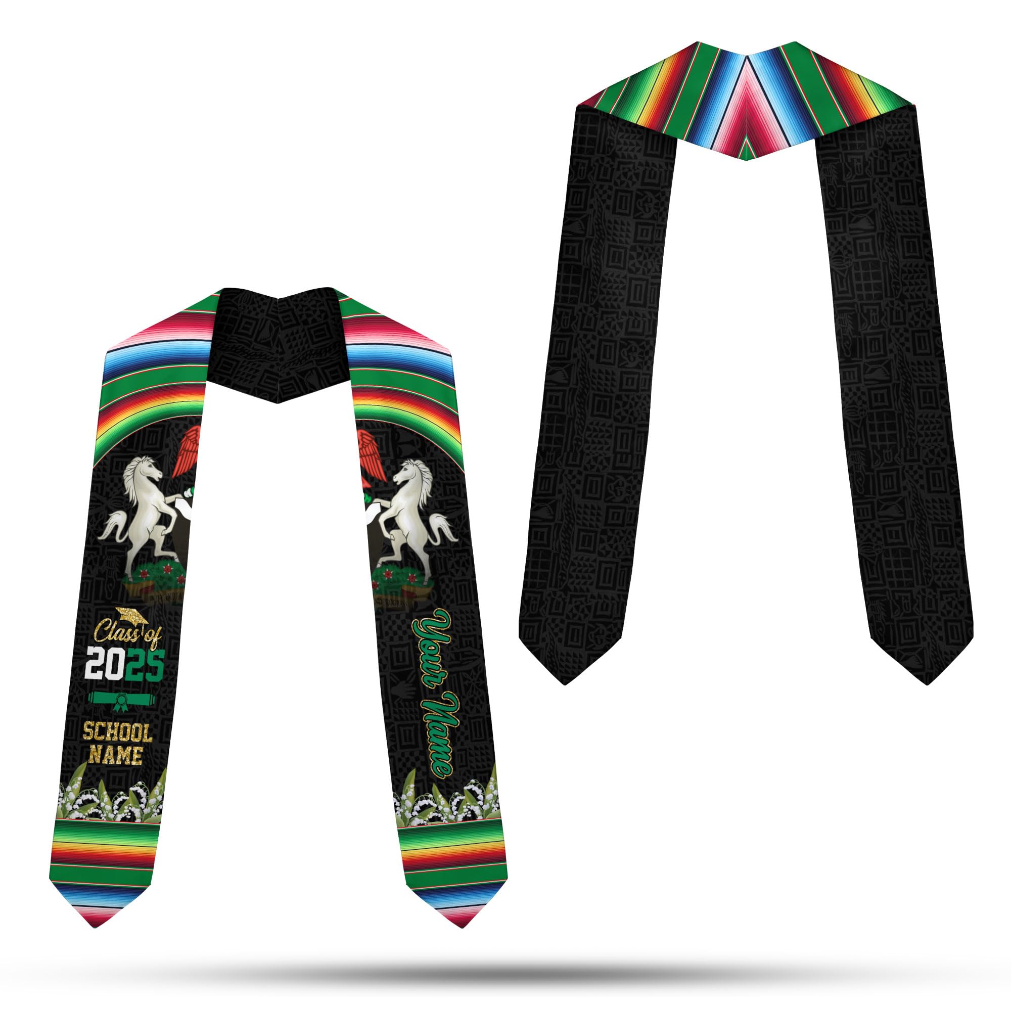 MonkeyVan Nigerians Graduation Sash Custom Nigerians American Flag Graduation Sash 2025 Nigeria Graduation Stole Class of 2025 Ng8