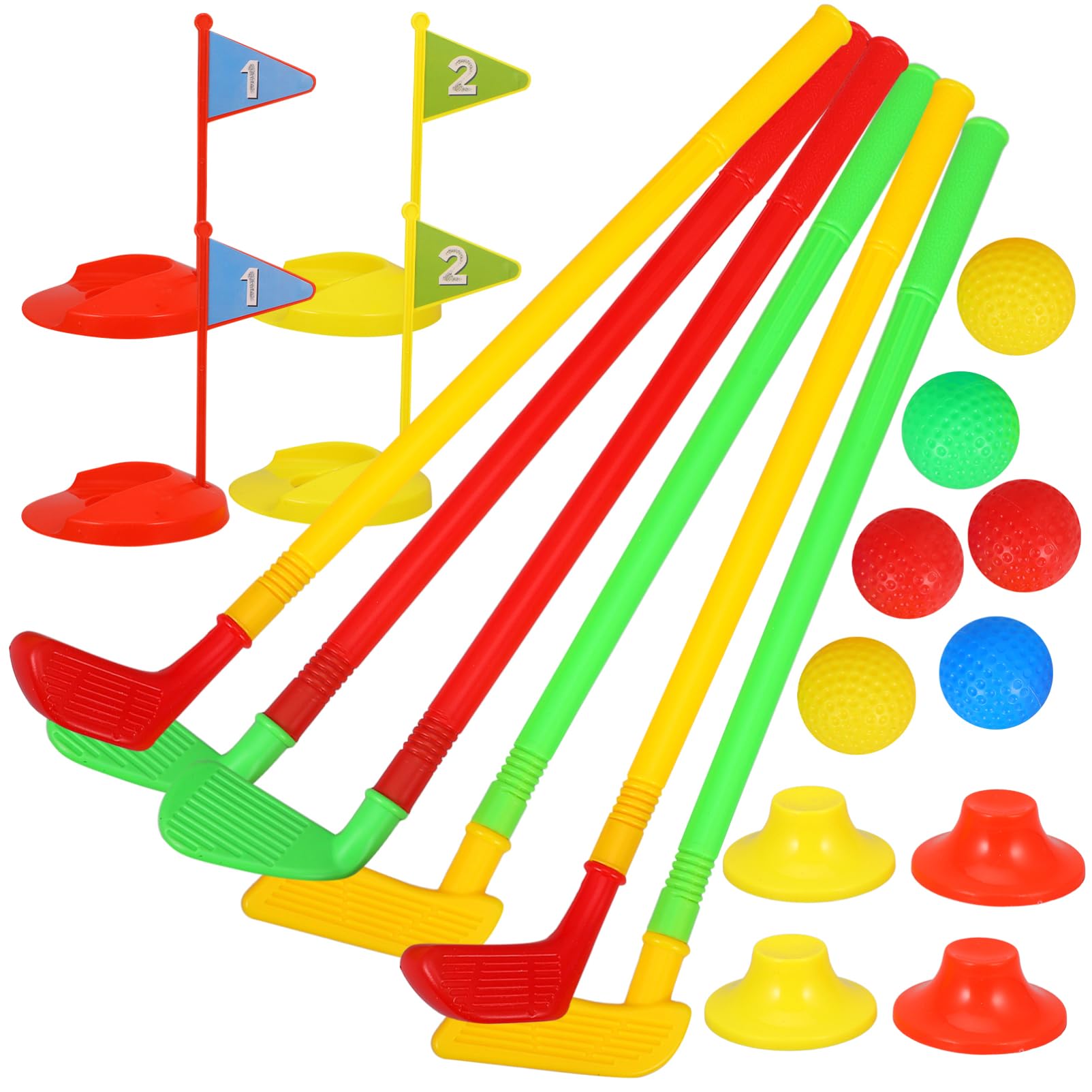 KICHOUSE 2Sets Golf Plaything Sets Indoor Outdoor Golf Clubs Sports Game Mini Golf for Boys Fun Family Activity Ages