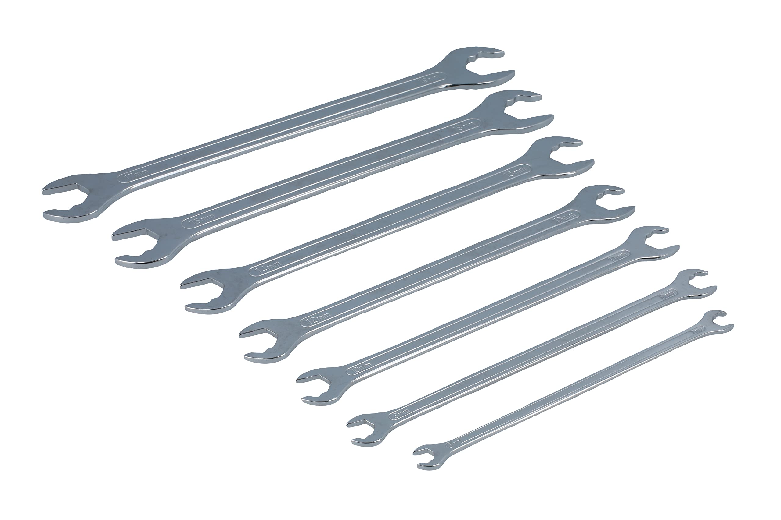 Laser Tools 8521 Ultra Thin Ratcheting Action Spanner Set 7pc