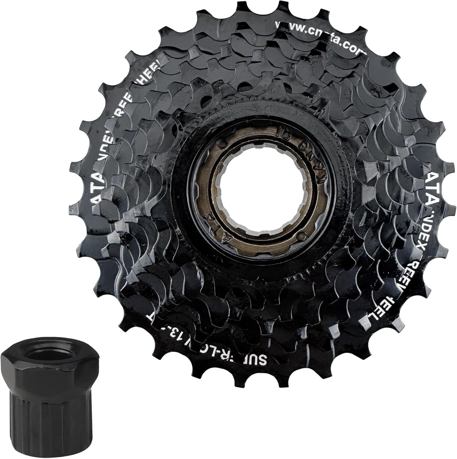 ZUKKA ATA Speed Bike Freewheel 8 Speed 13-28T Bike Freewheel Screw On Multiple Freewheel Threaded Type Freehub，Black