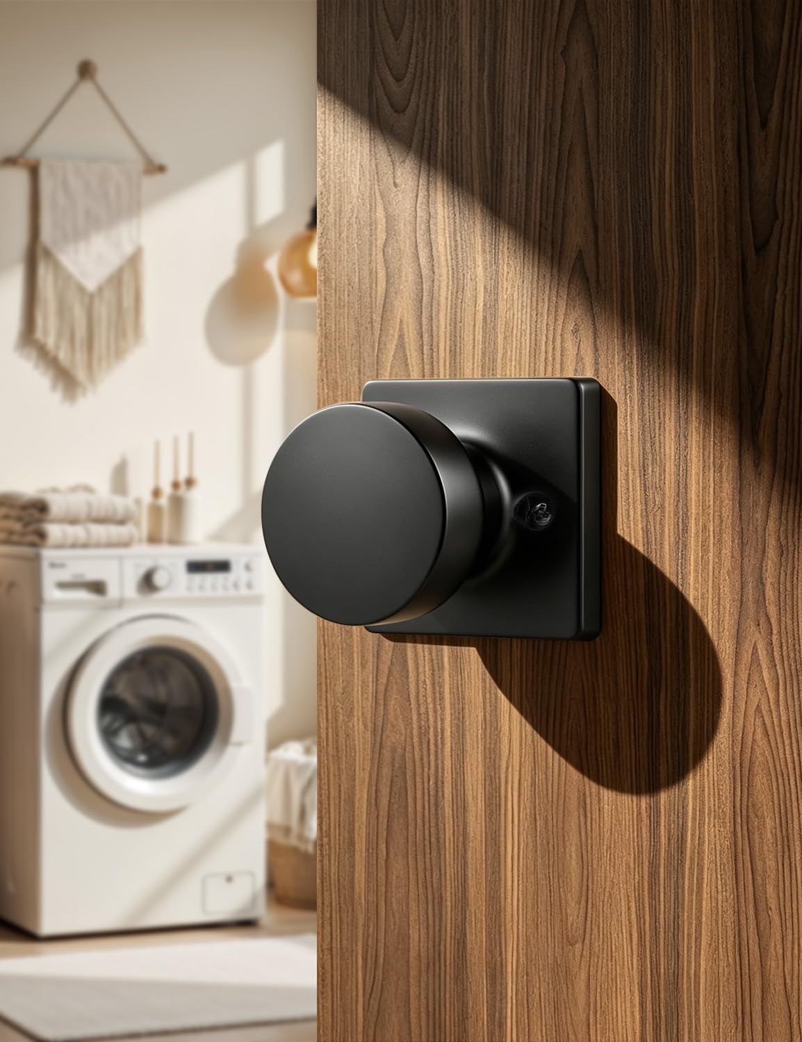 Matte Black Dummy Door Knobs - 2 Pack -3