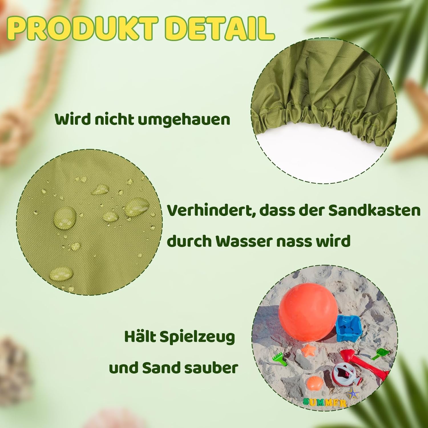 Bâche De Protection Pour Bac à Sable Ronde - 100 X 15 Cm, étanche Et Coupe-vent