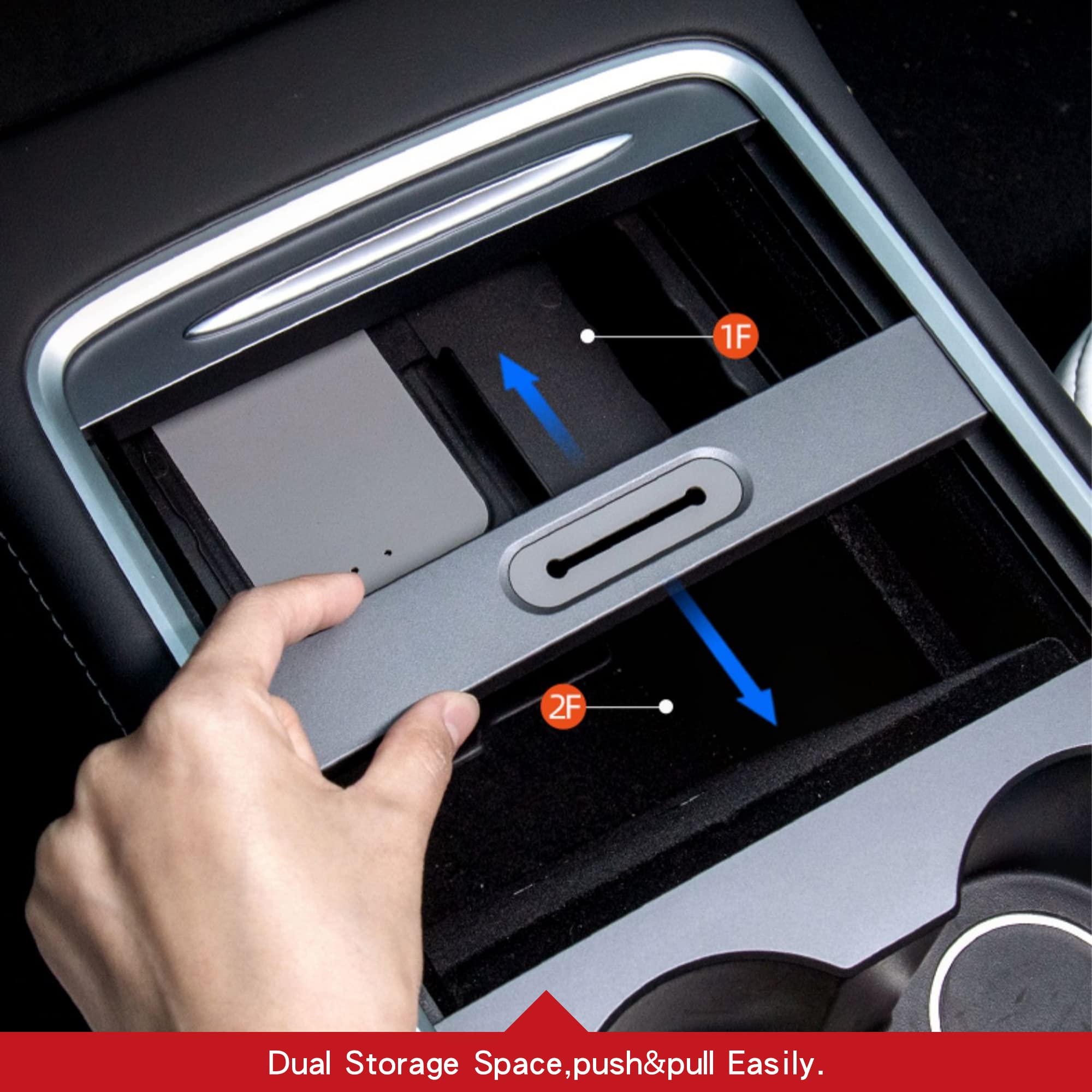 Arcoche Bandeja Organizadora De Consola Central Para Modelo Y 2021-2023 Modelo 3 2021-2023 Accesorios Tesla Bandeja Organizadora De Consola Central Juego De 6 Piezas