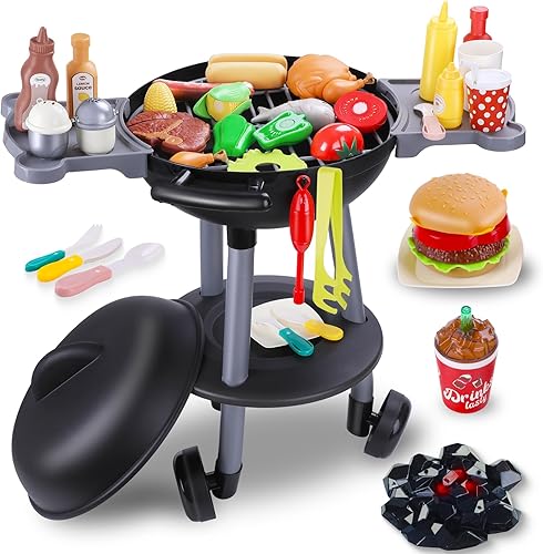 Kimiangel Juego de 47 piezas de juegos de barbacoa para niños, juego de juguetes interactivos para cocinar, juego de juguetes interactivos con luz disponible en Yaxa Venezuela