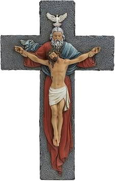 BC Catholic 9.5" H Holy Trinity Crucifix Cross for Wall