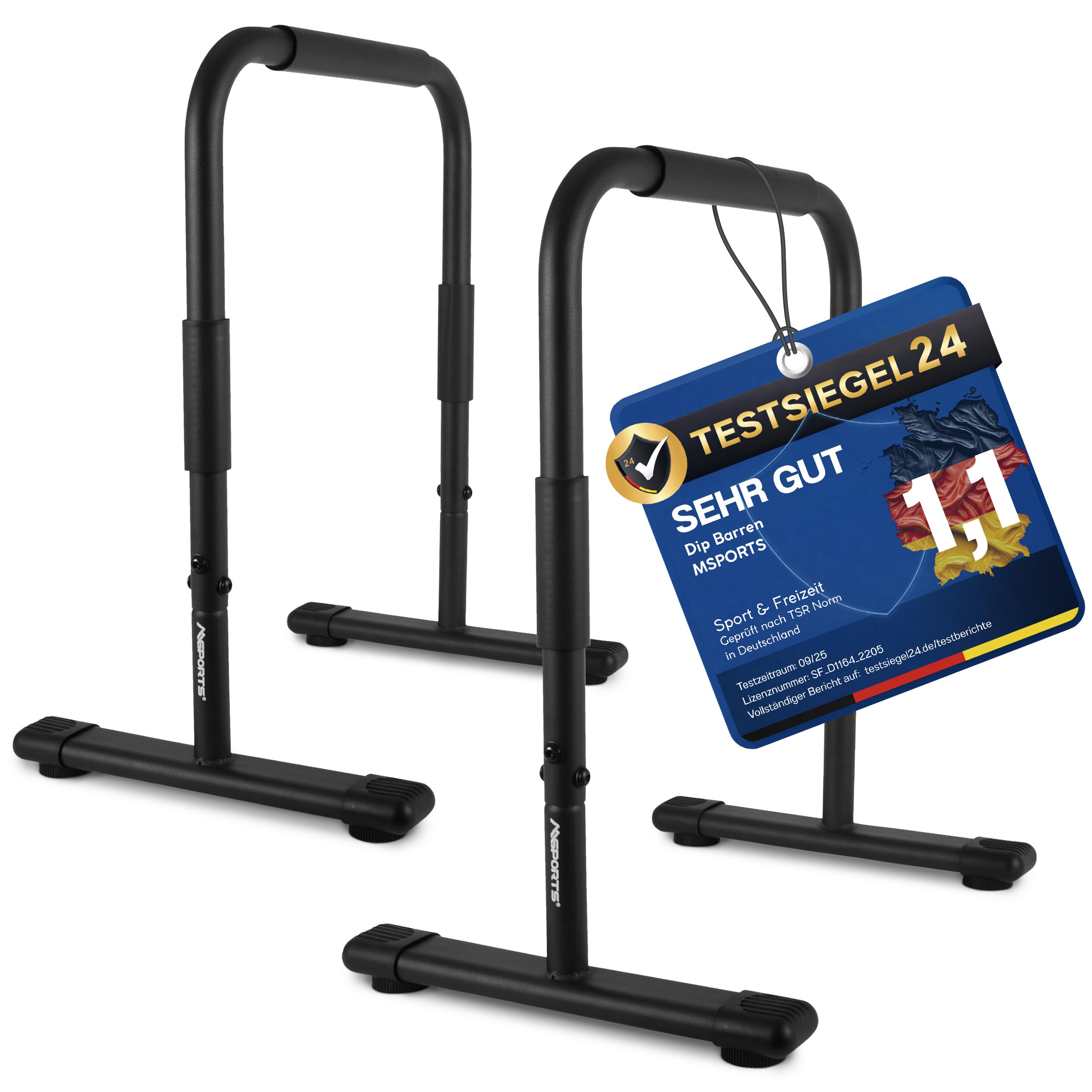 Paralet do dipów Barren Fitness Parallettes Premium (para) 80 x 65 cm | Push Up Stand Bar I Dip Station I Fitness Rack