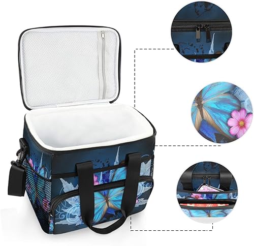 Vista 4 de STAYTOP Bonita bolsa de almuerzo aislada reutilizable a prueba de fugas, con correa de hombro desmontable, utilizada para la escuela, mujeres