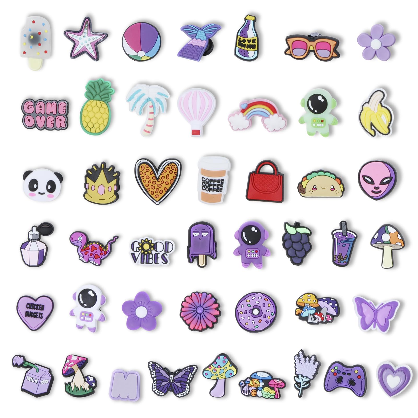 BSITSSS45 PCS Shoe Charms for Croc, Cartoon Shoe Accessories for Crocs  Charms, Outer Space for Crocs Clogs Accessories Girls Women Boys Adults