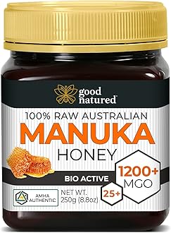 Good Natured Manuka Honey (MGO 1200+) - Highest Grade Raw Manuka Honey Medical Grade, Non-GMO, Lab-Tested & AMHA Certified, BPA-free, 8.8 oz