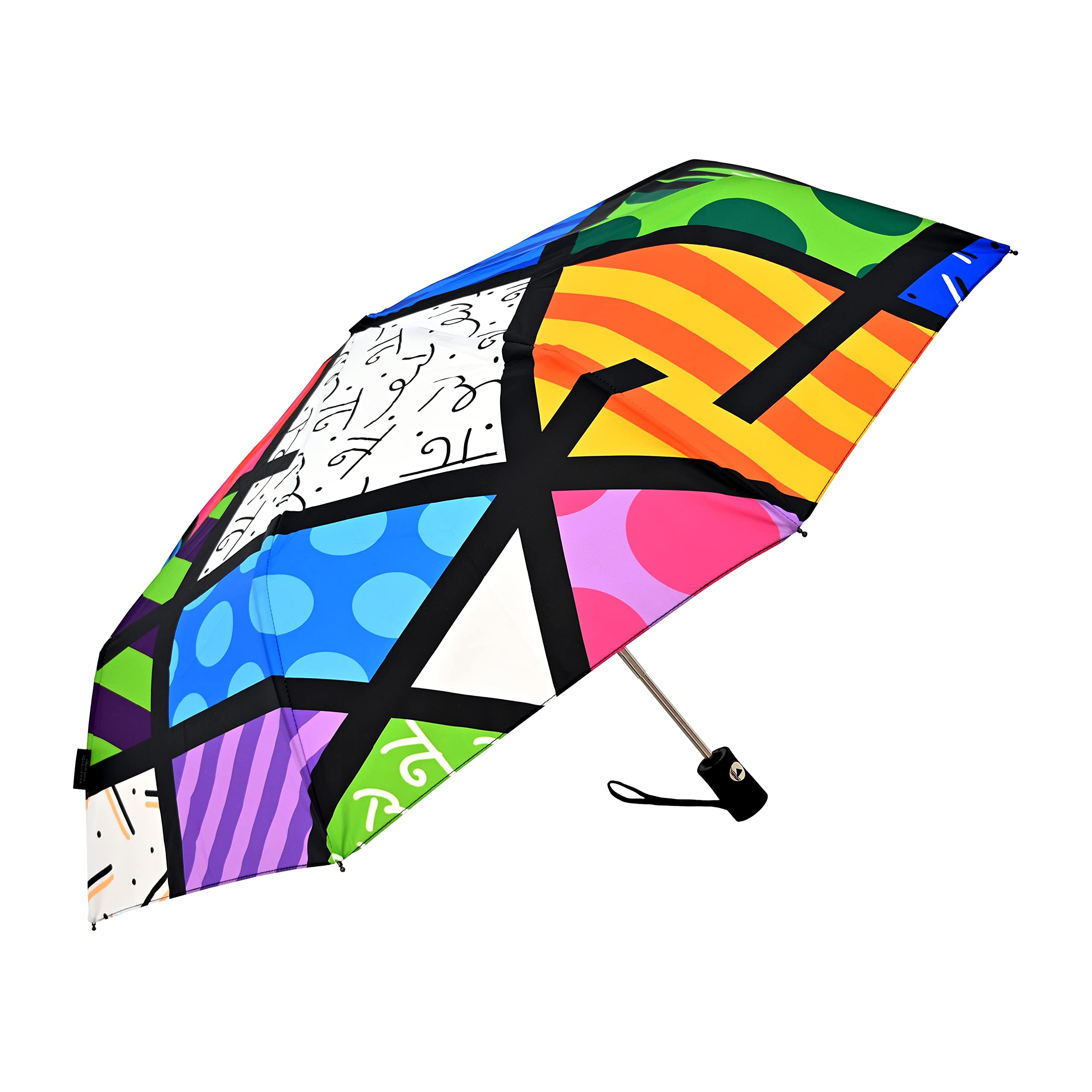 BRITTO Romero Folding Umbrella with Happy Art, 8 Panel, Colorful Landscape (Abstract)