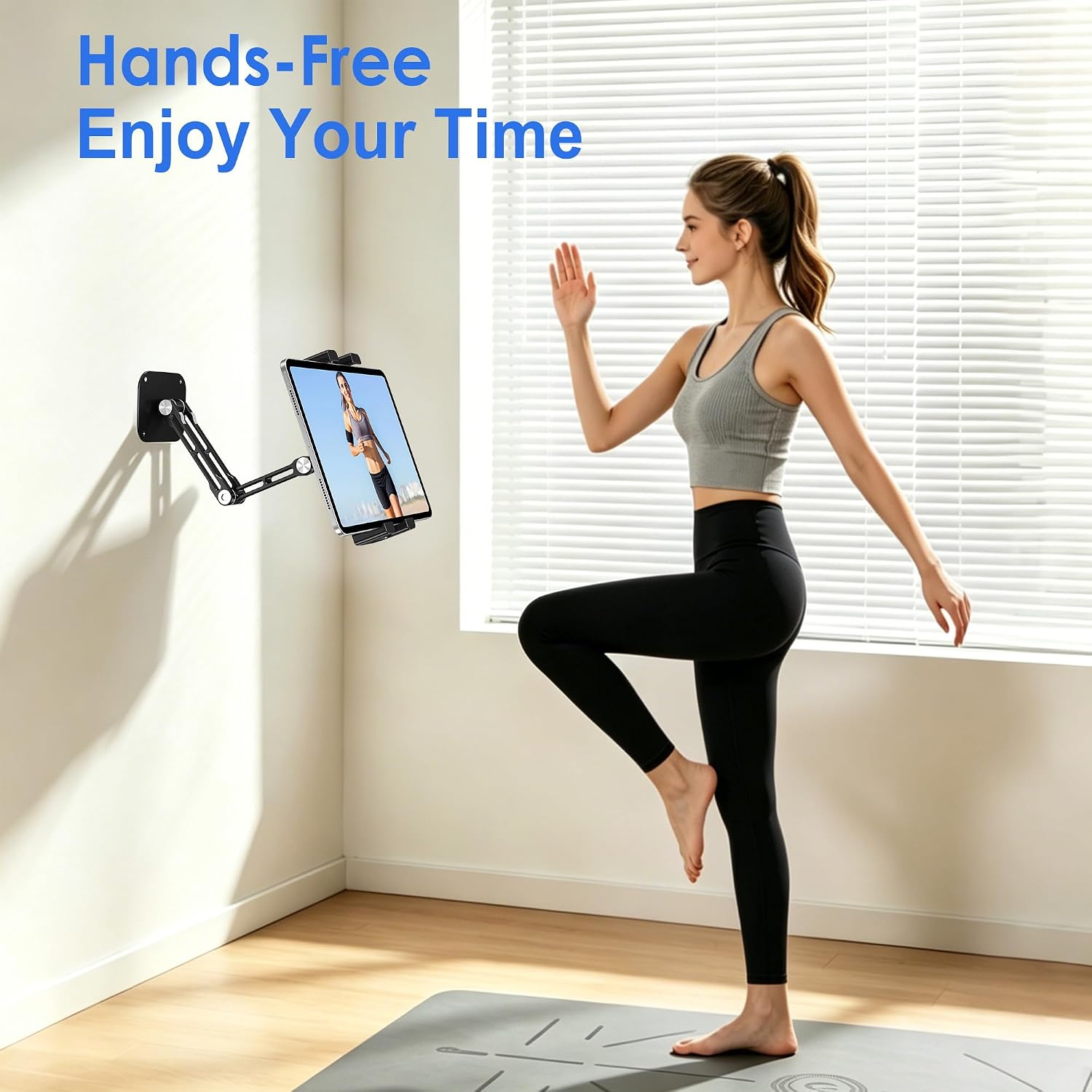 Aluminium iPad Wall Mount Holder, Adjustable for 4.7-17.3" Devices