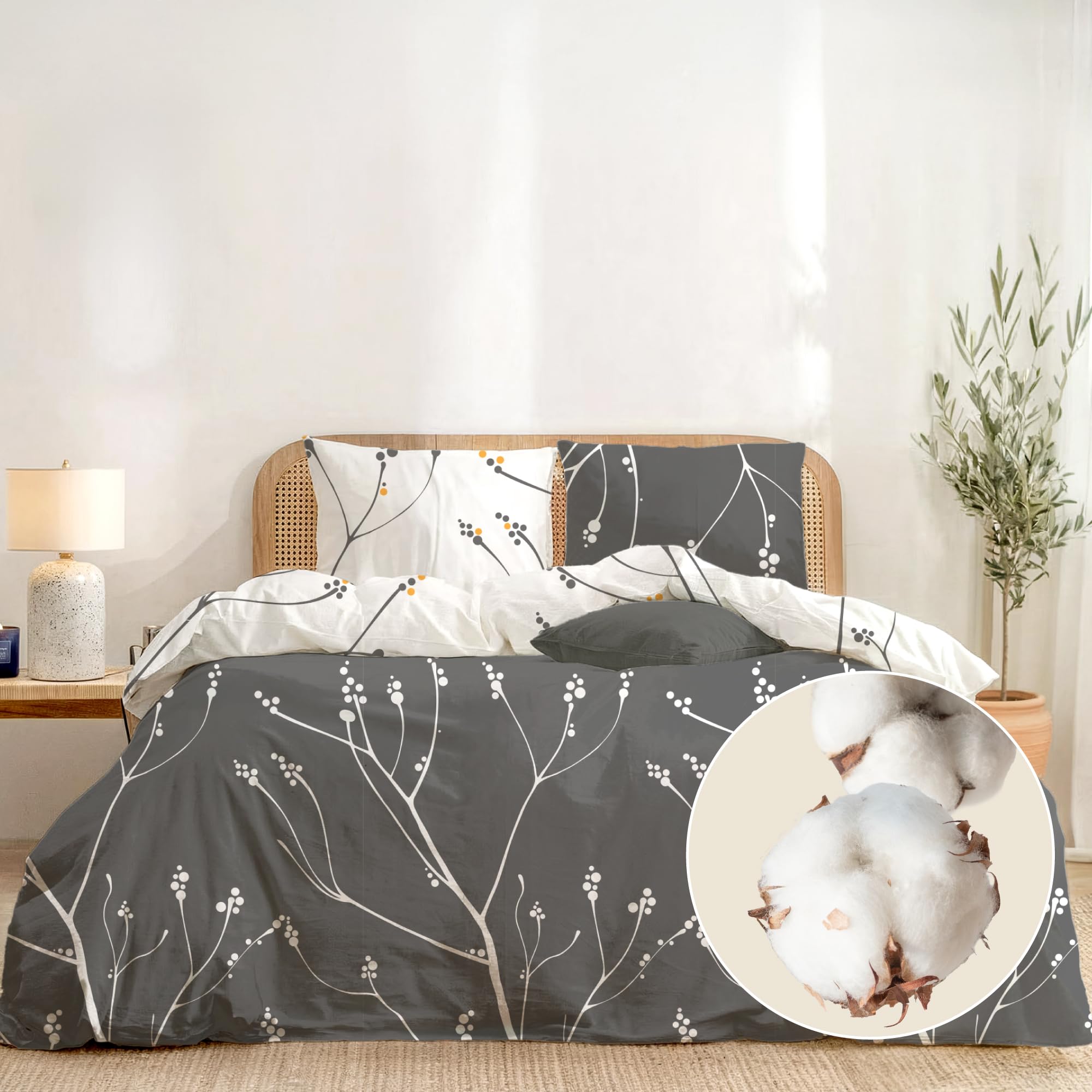 DreamPlush® Luxe Katoenen Dekbedovertrek – Beige – Zacht & Ademend – Dreamplush