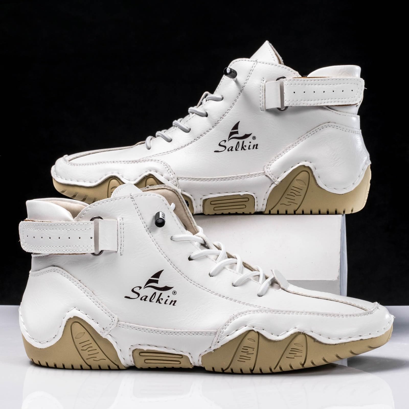 Genérico Zapatillas de Deporte Hombre,Vestir Botas Baloncesto Color sólido Informales Zapatos Casuales con Plataforma Urbanos para Entrenamiento al Aire