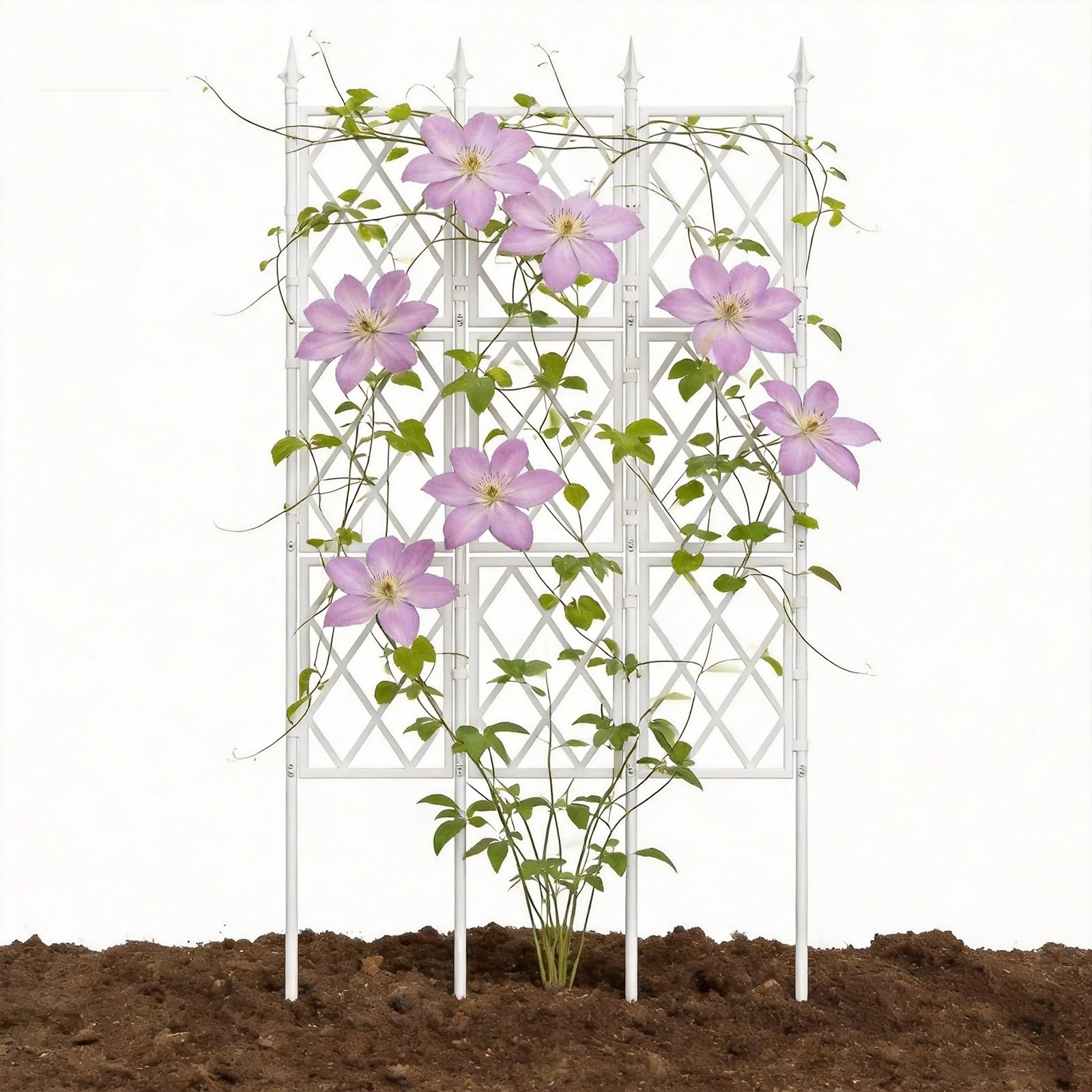 Telaio da giardino in metallo per interni ed esterni, supporto a reticolo da parete per piante in vaso, decorazione per patio, prato e cortile