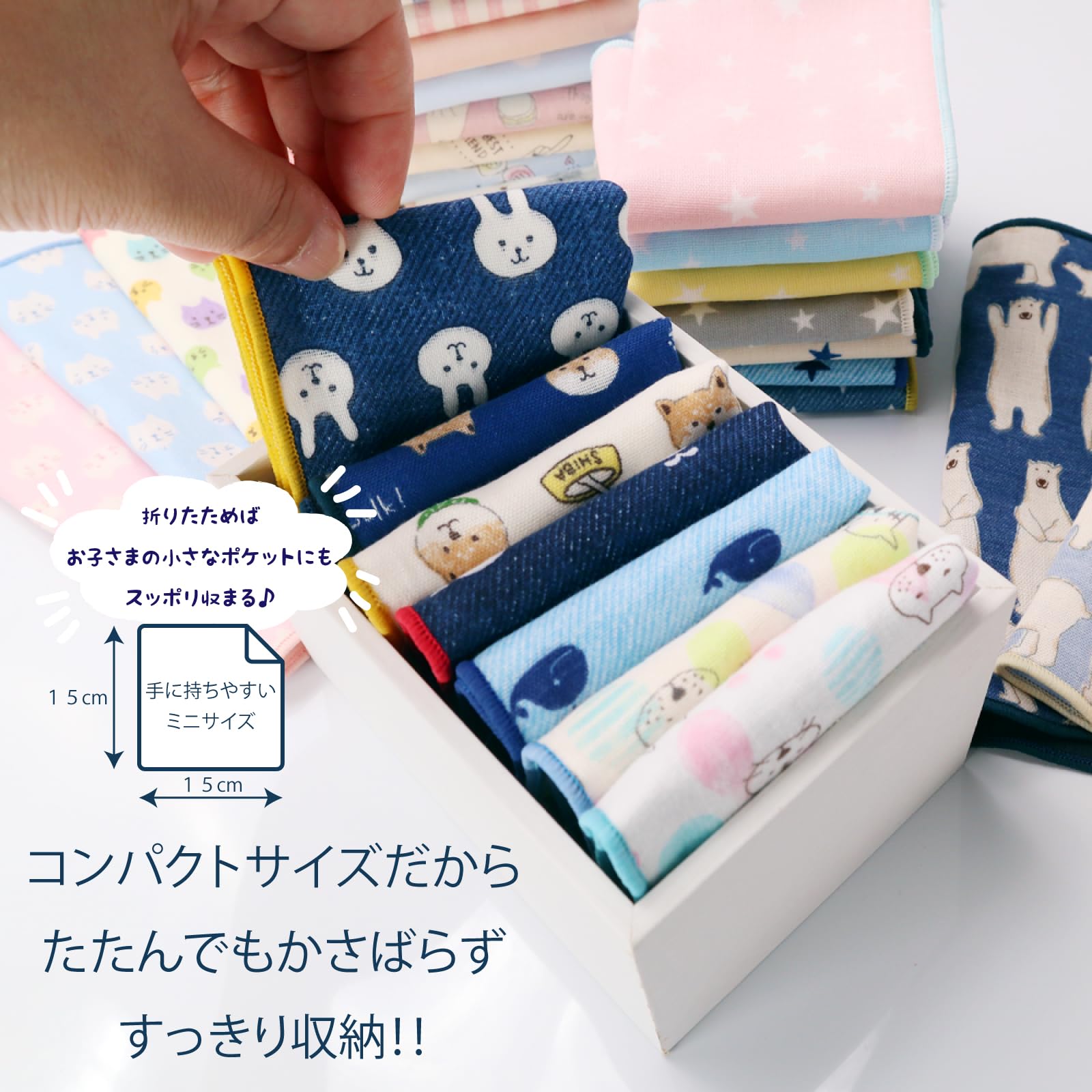 Amazon｜cluster ガーゼハンカチセット 日本製 綿100％ 四重ガーゼ 