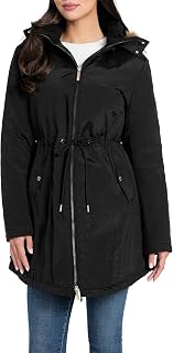 GUESS Shiny Crinkle Nylon Long Parka
