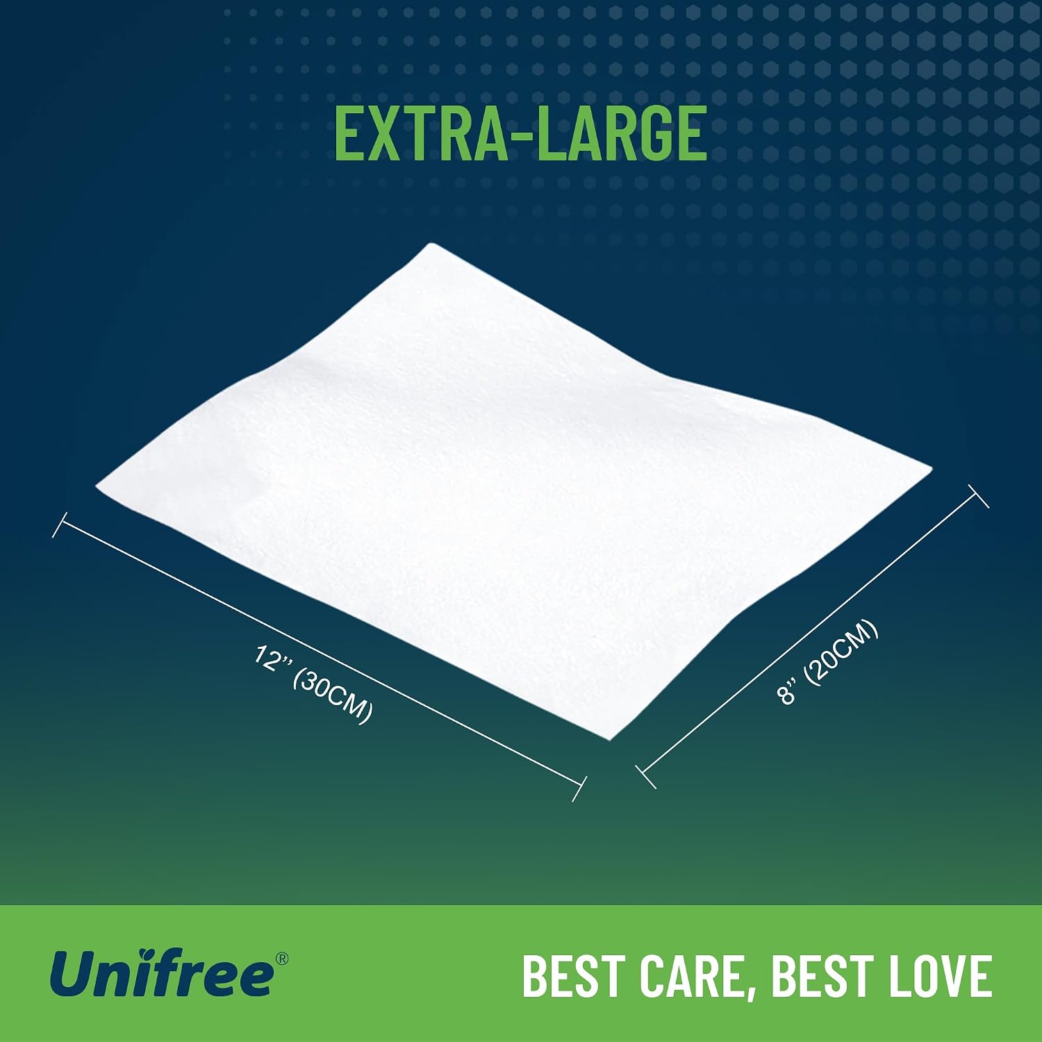 Unifree Bathing Wipes for Adults w/Aloe | Waterless Cleansing for sensitive skin | Disposable Adult Body Bath Wet Wipe | 240 Count