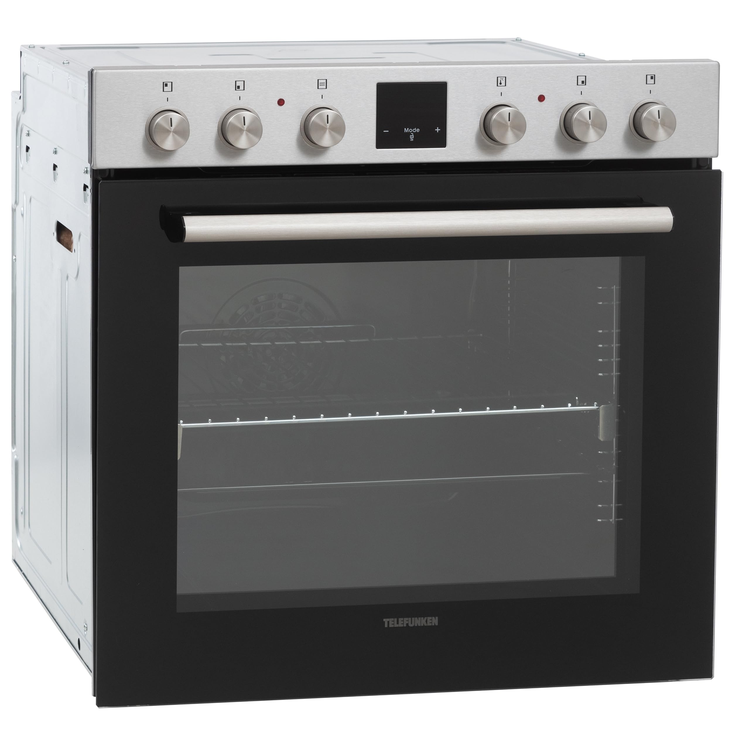Telefunken Einbauherd-Set 60 cm 78 Liter Glaskeramik-Kochfeld 4 Zonen Backofen Ober-Unterhitze Umluft Teleskopauszug B-HS-75-C-I