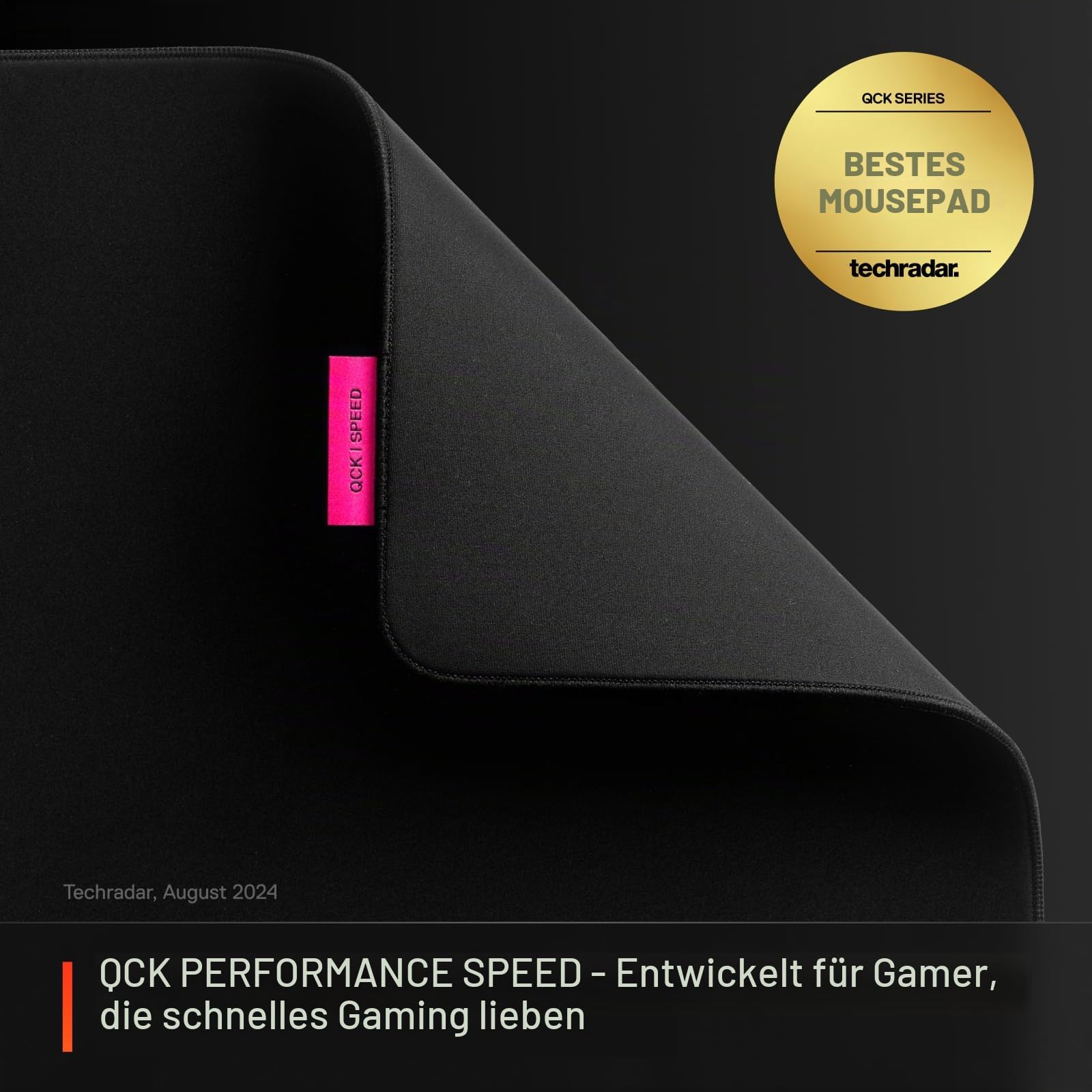 SteelSeries QcK L Performance Speed Gaming-Mauspad 42 x 49 cm rutschfeste Neopren-Gummiunterseite