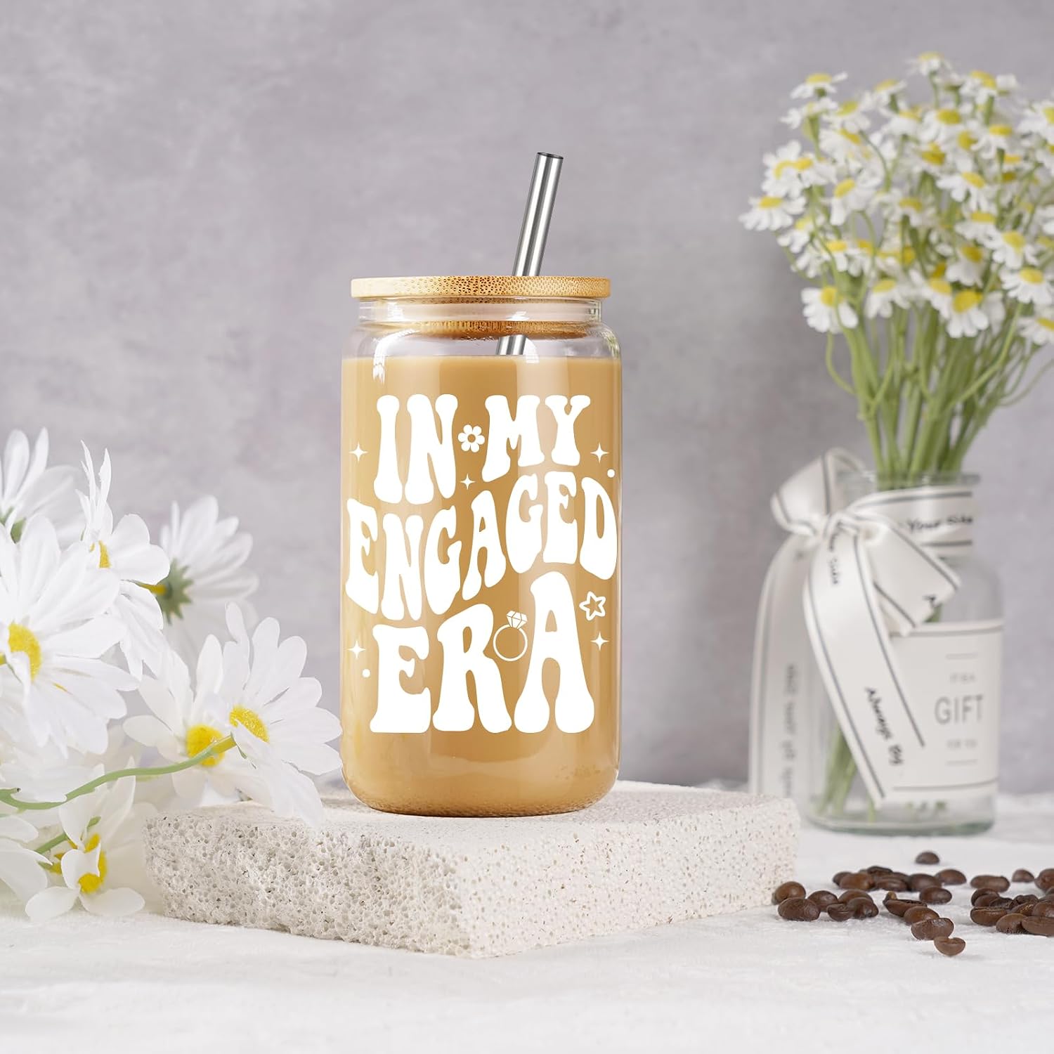 Coolife 16 oz Engaged Era Cup, Engagement Gifts for Women Her Fiance Bride