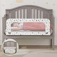 Vista 8 de Protector de barandilla de cuna para niños pequeños - 35.4" Barandillas de cama para niños pequeños convertibles con protector lateral de seguridad