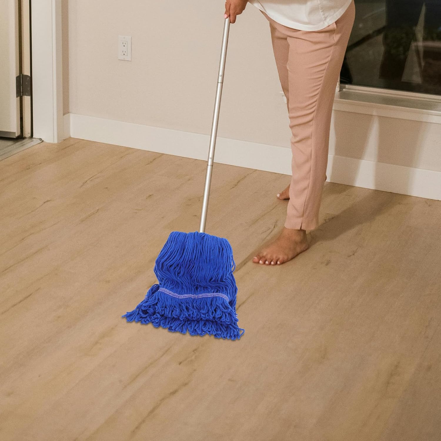 Didiseaon 3pcs Commercial String Mop Head - String Cotton Mop Refill Replacement Heavy Duty Wet Washable Cleaning Mopping Head - for Commercial Home Cleaning