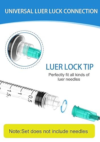 Miniatura 2 de Luer Lock - Jeringas desechables estériles sin agujas (paquete de 30), embalaje sellado individual