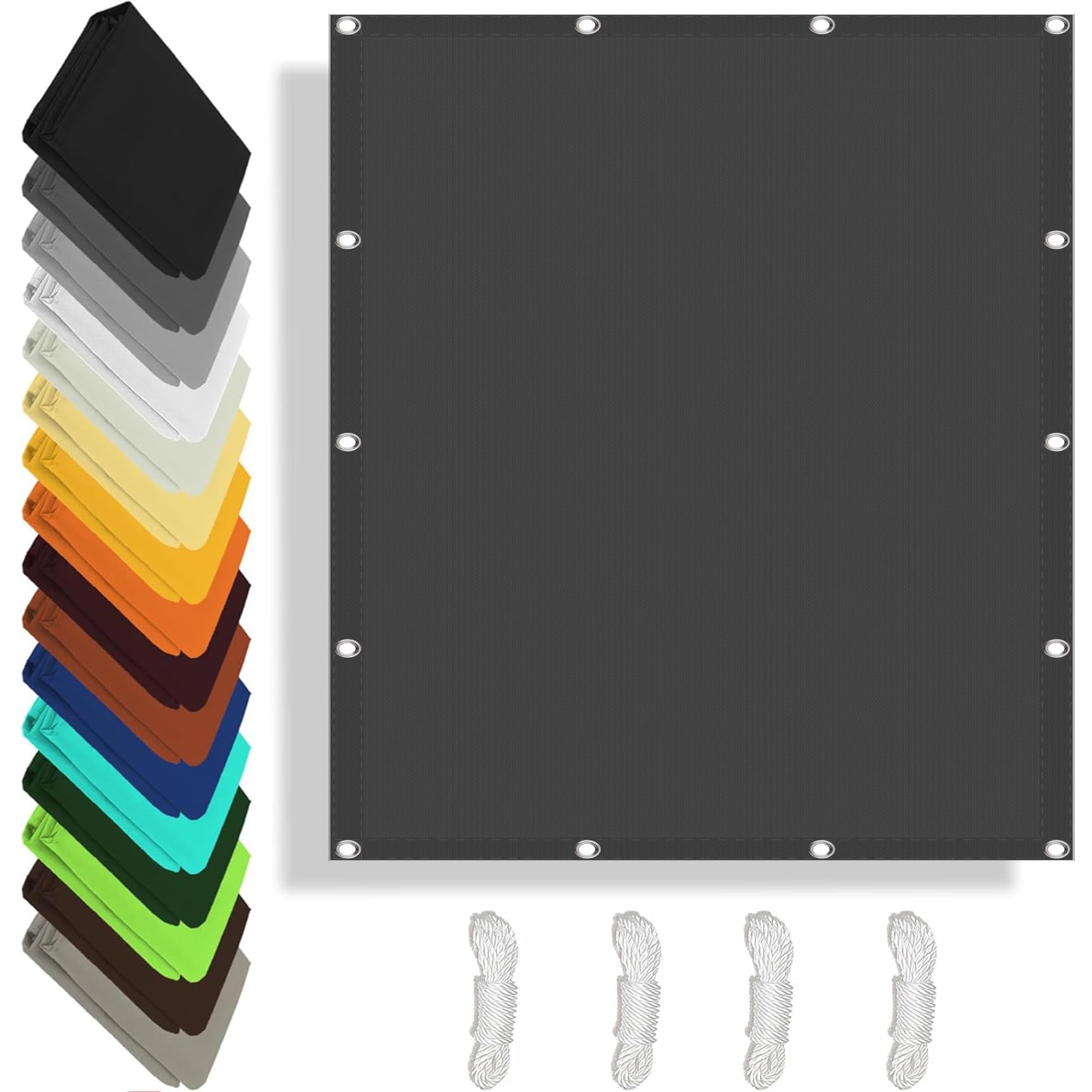 Vela de sombra con 98% proteccion UV e impermeable gris oscuro