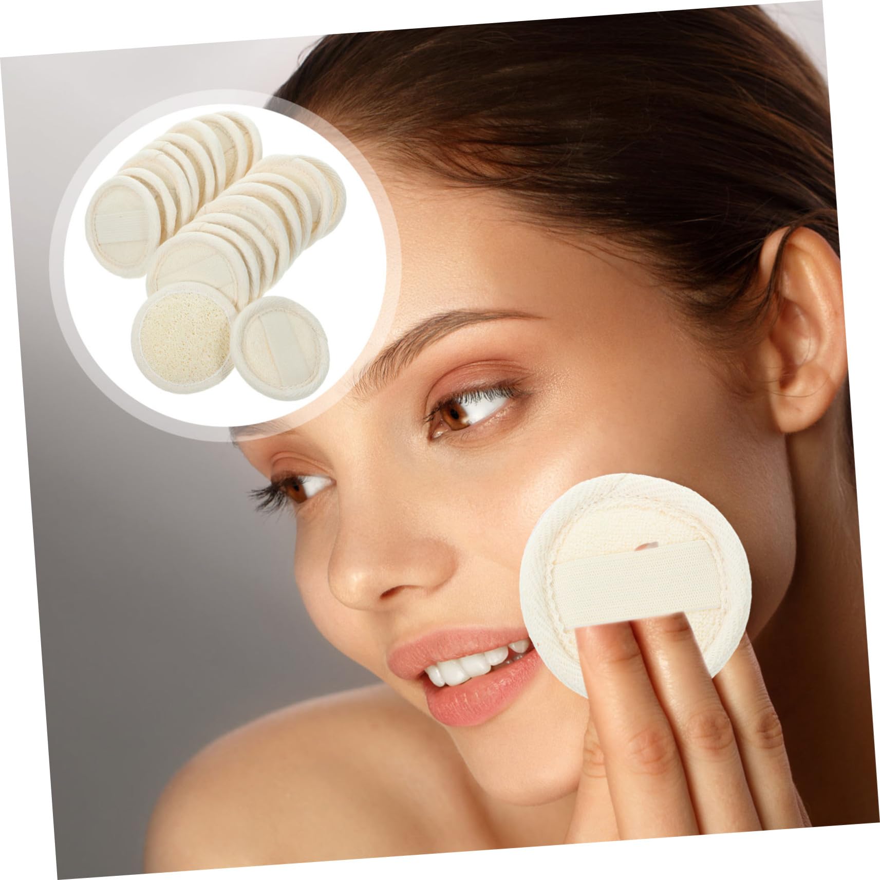 18 piezas Esponjas Redondas de Lufa Exfoliantes y Suaves Almohadillas Faciales para Limpieza Profunda y Masaje Corporal para Bebés y Uso Diario