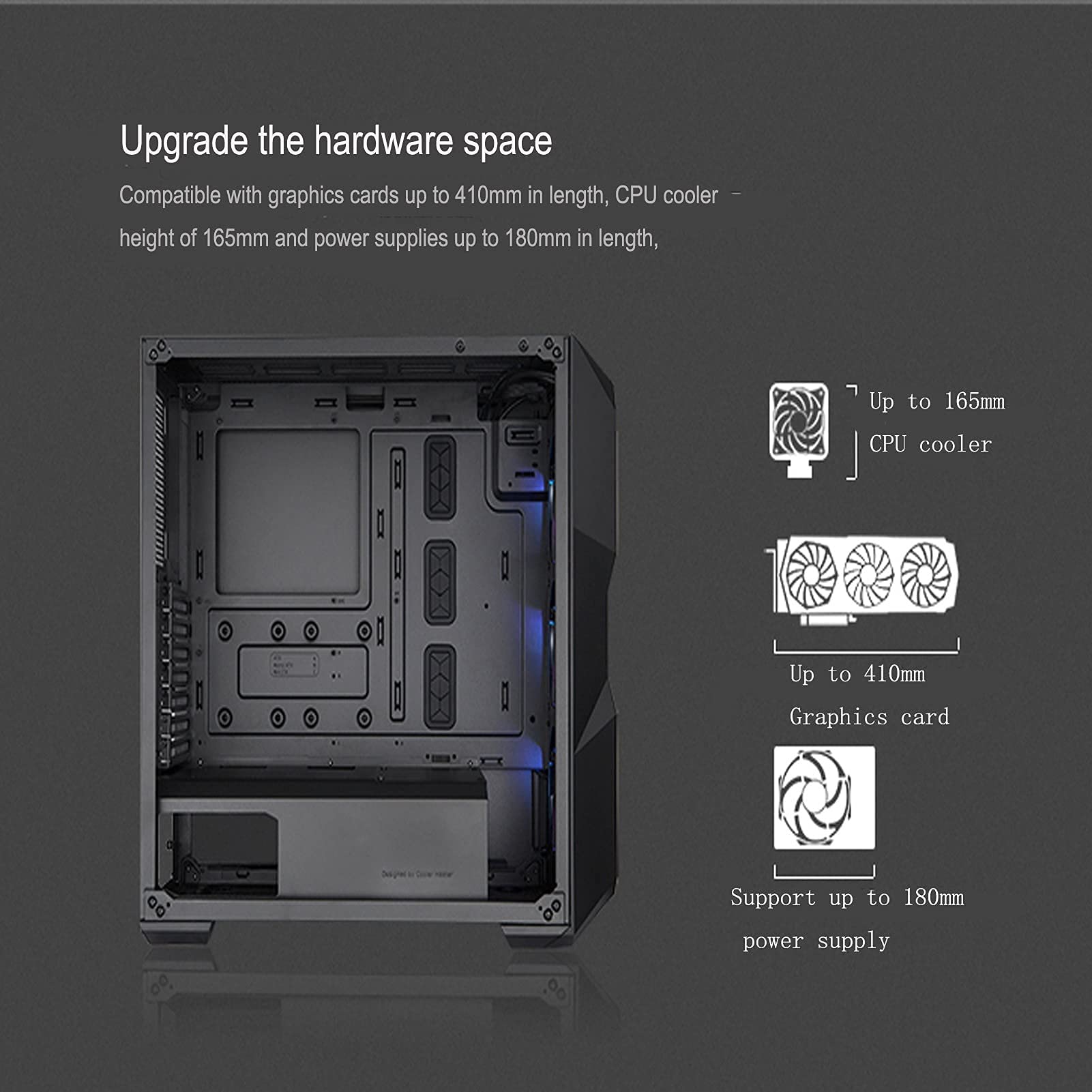 Gra Komputerowa Case, Mini-ITX, Micro-ATX, ATX, SSI CEB, E-ATX Case Gry, 3D Pełna Przezroczysta Panel Boczny, USB3.0 / USB 2.0, Chłodzenie Pomocy Technicznej(A)