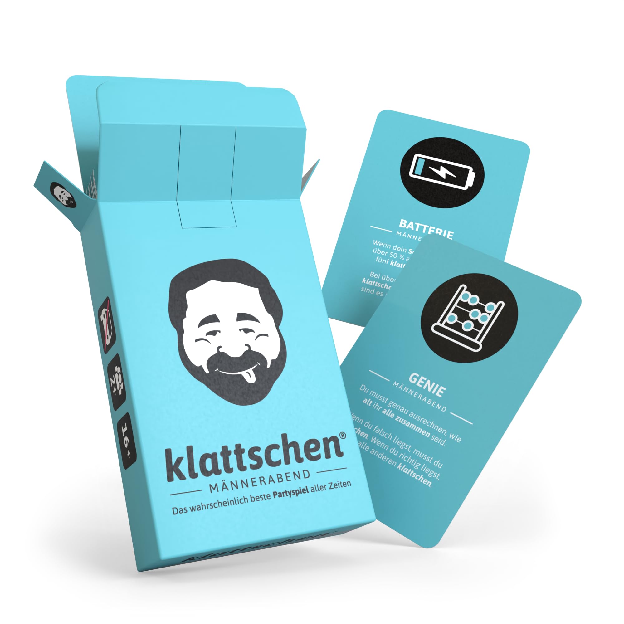 DENKRIESEN - klattschen® Männerabend | Das ultimative Partyspiel für legendäre Abende | Kartenspiel für 2+ Spieler ab 16+ Jahren | Lustige und spaßige Spieleabende garantiert! | Geschenkidee