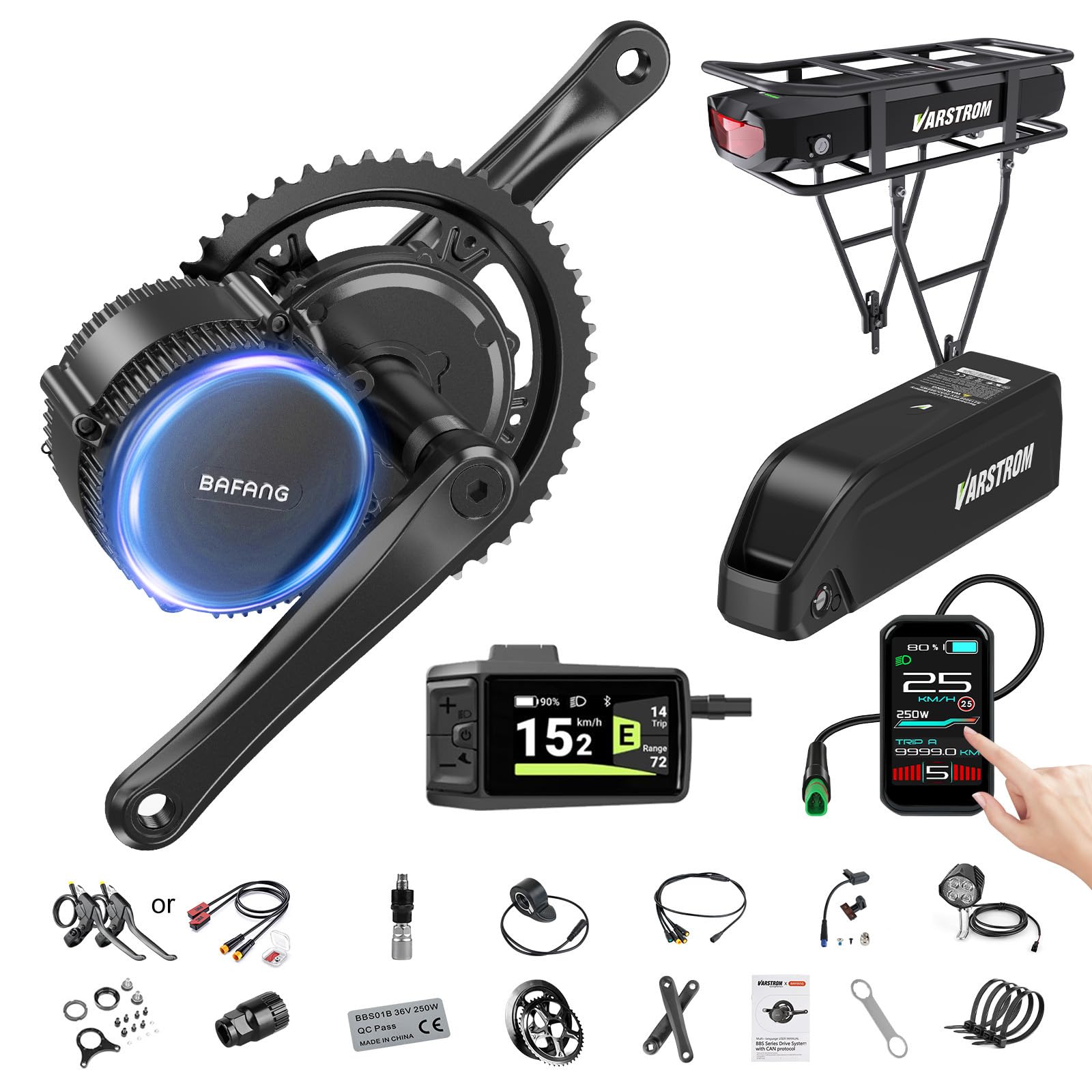 BAFANG Mid Drive Kit 1000W 750W 500W BBS-HD BBS02B