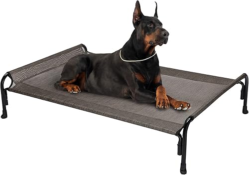 Veehoo CWC2204 - Cama elevada para perros grandes, cama elevada para mascotas con reposacabezas inclinado para interiores y exteriores, lavable,
