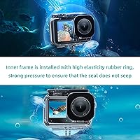 Vista 6 de Funda impermeable para DJI Osmo Action Camera 5 pro/4/3, con carcasa submarina antivaho carcasa carcasa soporta 147.6 ft/148 pies carcasa de buceo